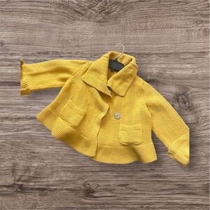 Piazza Sempione Yellow Petite Cape Jacket
